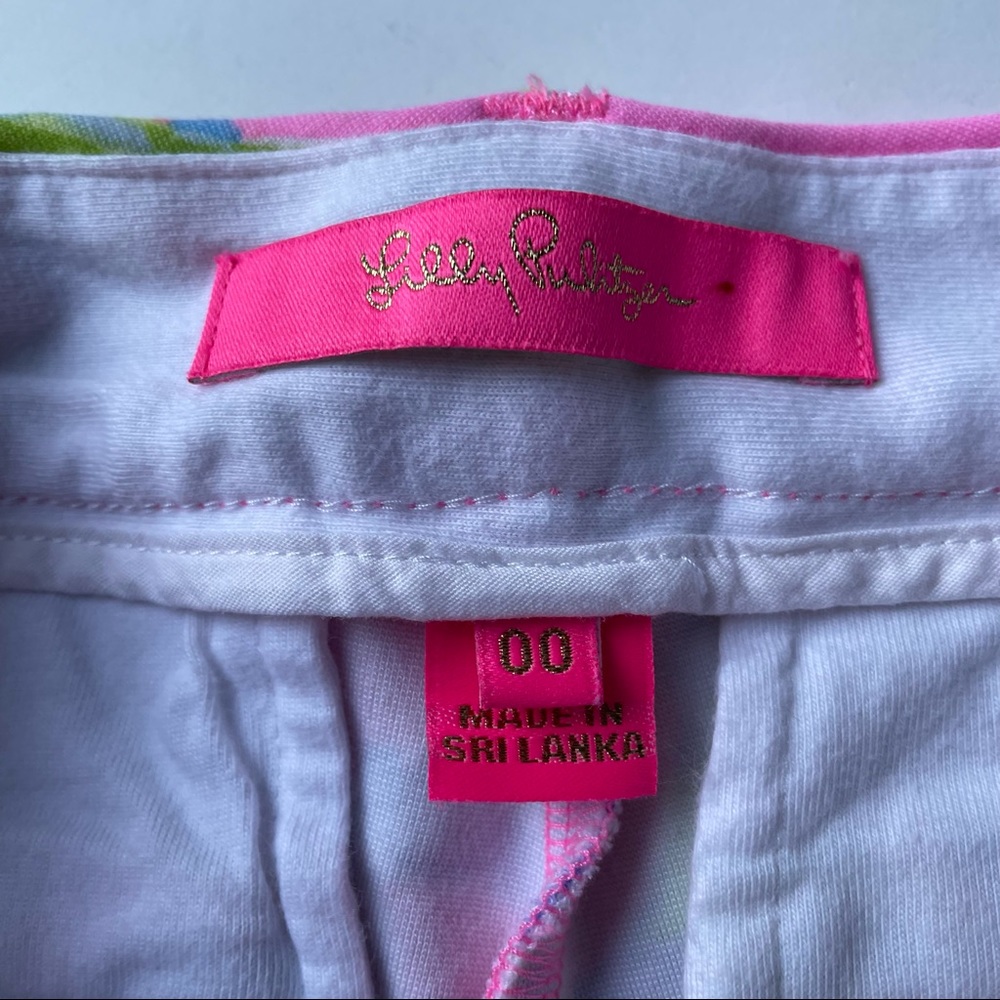 Lilly Pulitzer Callahan Knit Short 5” Casual Stretch Multicolor Pink Size 00 - Picture 4 of 8